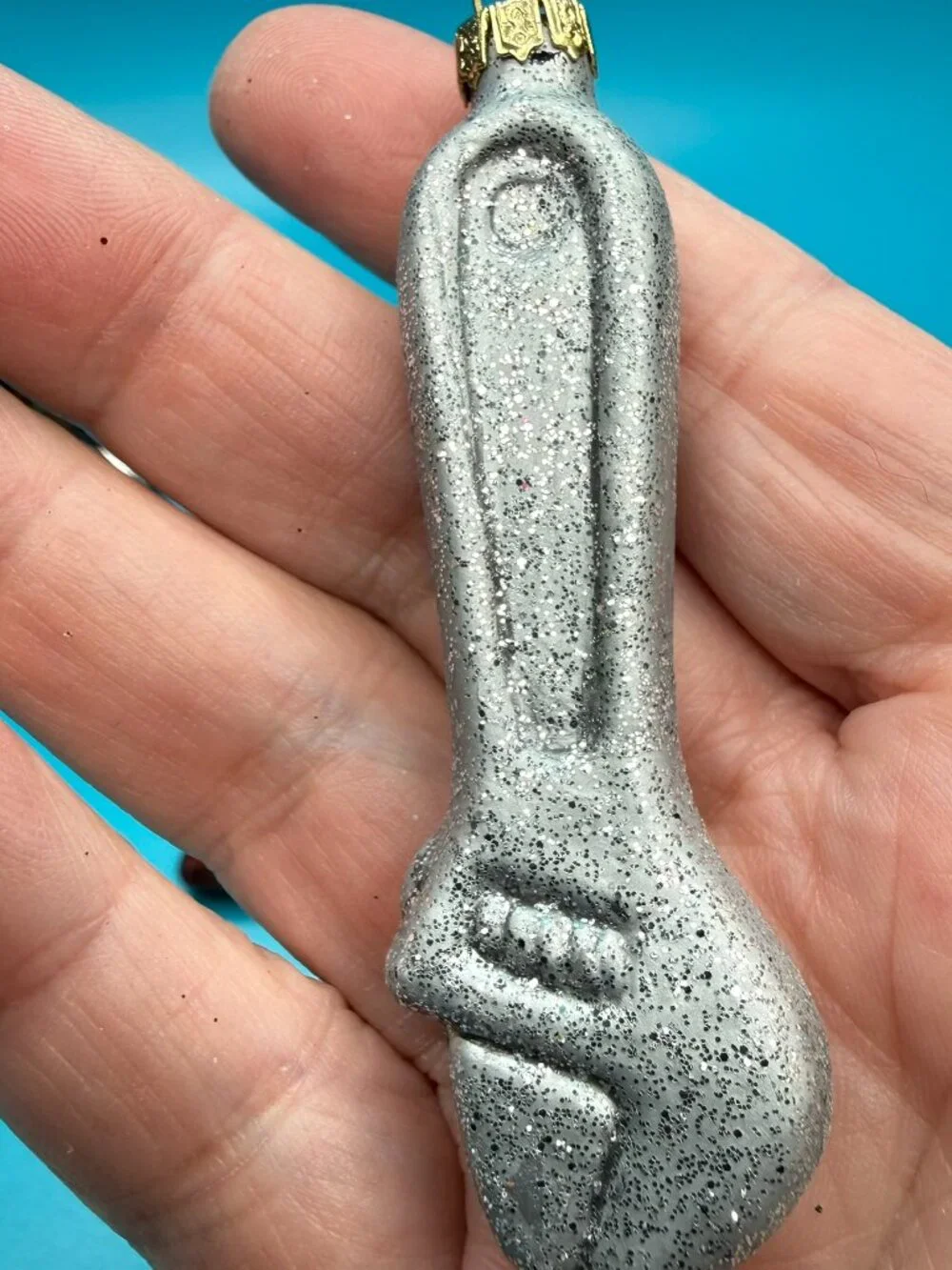 Lot of 3 Dept 56 Christmas Mini Glass Ornaments Hardware Tools Plane Saw Wrench